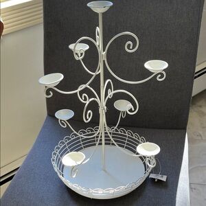 Egg Shell Metal Tiered Egg & Dessert Stand